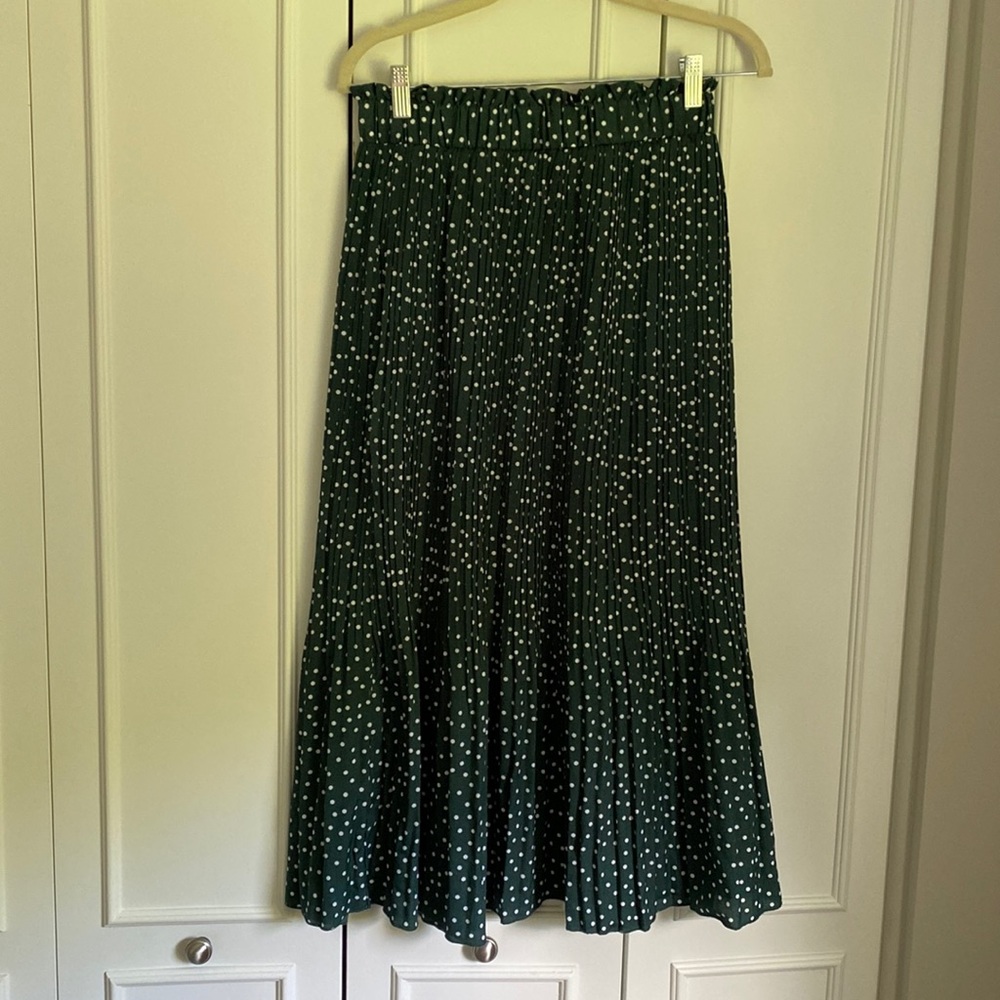Polka dot Midi Pleated Skirt